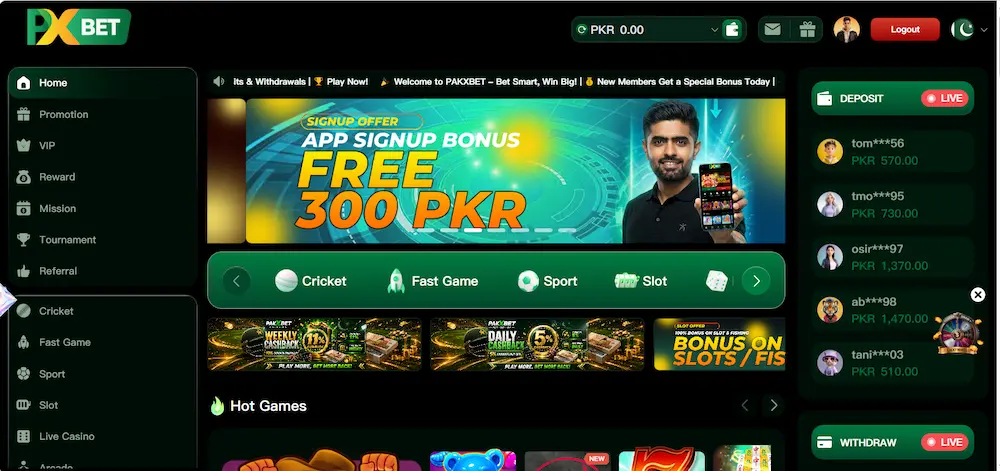 Pakxbet game
